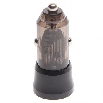 208 р. Устройство зарядное в прикуриватель 1USB 12V BOROFONE BOROFONE bz23 transparent black  с доставкой в г. Кемерово. Увеличить фотографию 2