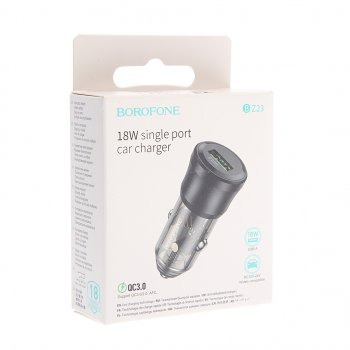 208 р. Устройство зарядное в прикуриватель 1USB 12V BOROFONE BOROFONE bz23 transparent black  с доставкой в г. Кемерово. Увеличить фотографию 3