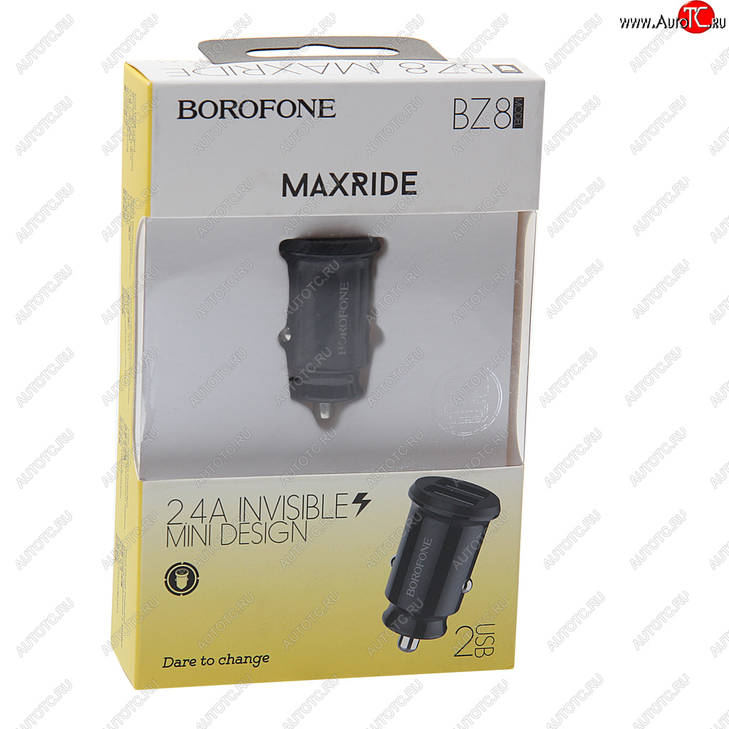 329 р. Устройство зарядное в прикуриватель 2USB 12V черное BOROFONE BOROFONE bz8  с доставкой в г. Кемерово