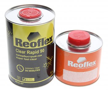 2 089 р. Лак акриловый 2К RAPID 90 1л с отвердителем C90 0.5л супербыстрый REOFLEX REOFLEX ц0013964  с доставкой в г. Кемерово. Увеличить фотографию 1