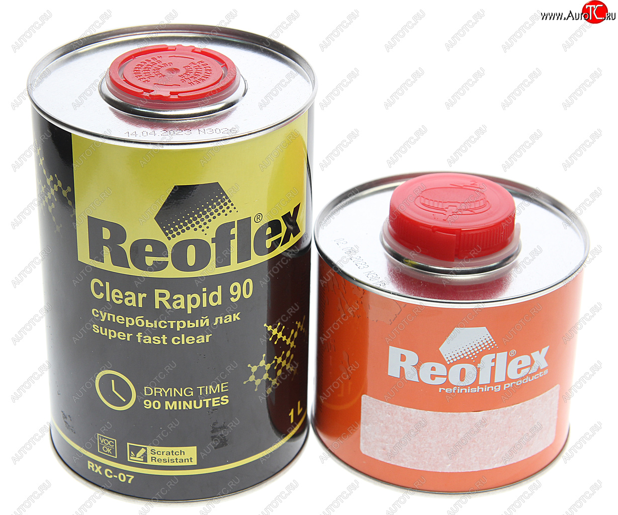 2 089 р. Лак акриловый 2К RAPID 90 1л с отвердителем C90 0.5л супербыстрый REOFLEX REOFLEX ц0013964  с доставкой в г. Кемерово