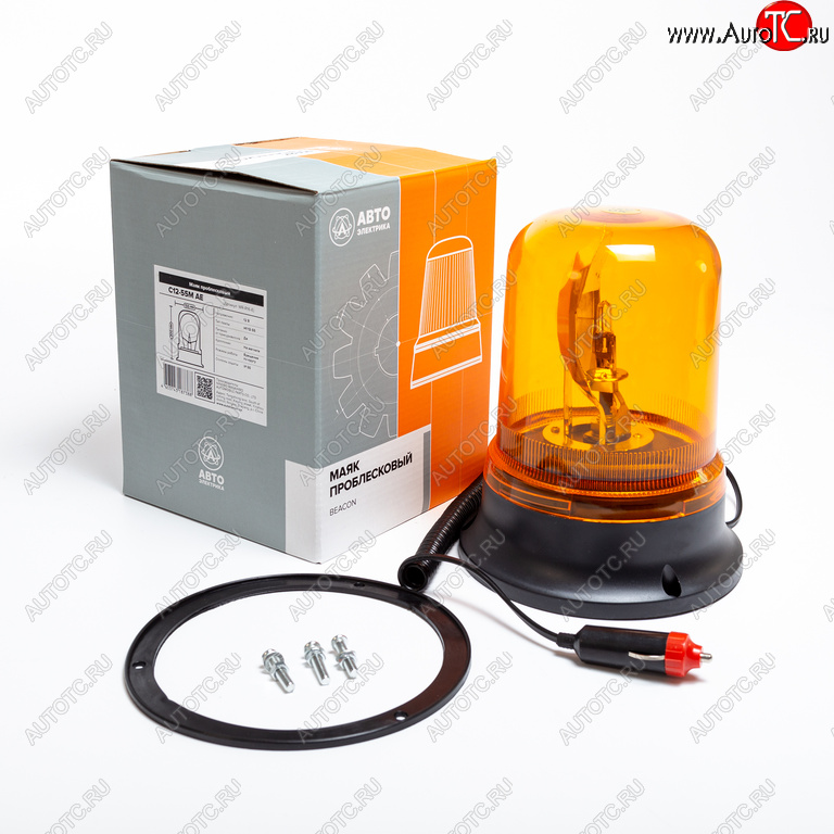 1 289 р. Маяк проблесковый 12V на магните (лампа Н1) желтый AVTOELECTRICA AVTOELECTRICA c12-55m ае  с доставкой в г. Кемерово