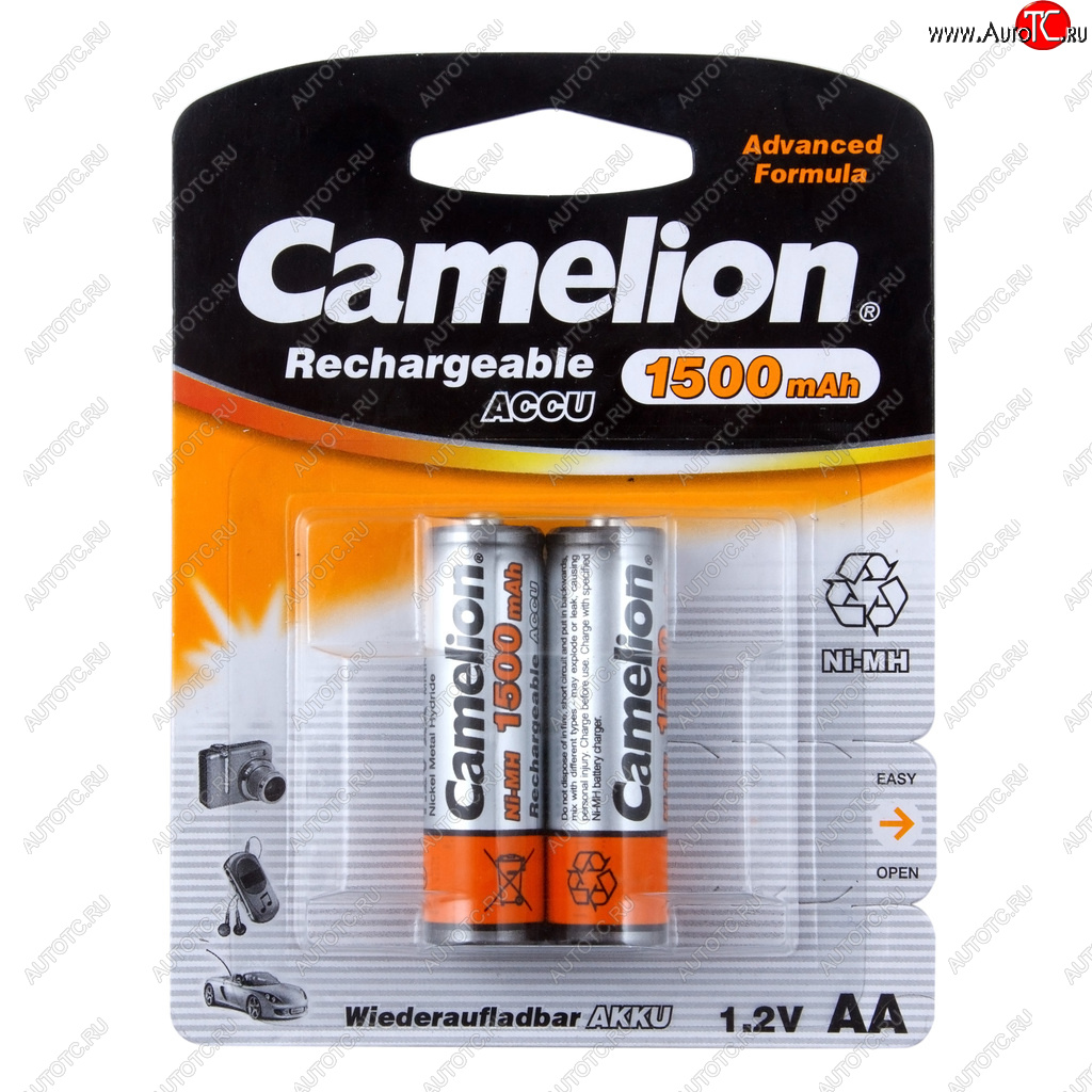 579 р. Батарейка AA HR6 1.2V аккумулятор Ni-MH 1500mAh блистер (2шт.) CAMELION CAMELION c-150aakcбл  с доставкой в г. Кемерово