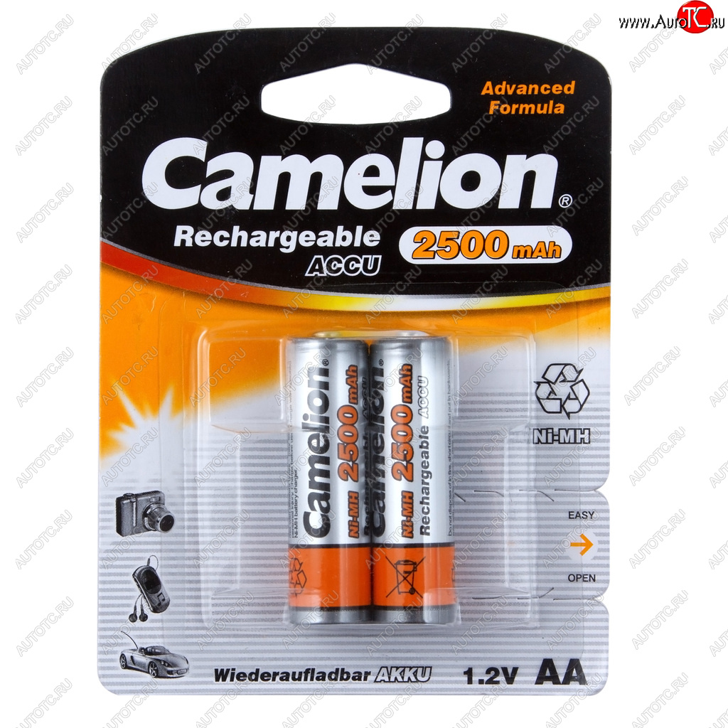 1 029 р. Батарейка AA HR6 1.2V аккумулятор Ni-MH 2500mAh блистер (2шт.) CAMELION CAMELION c-250aakcбл  с доставкой в г. Кемерово