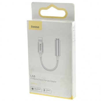 1 159 р. Переходник iPhone (5-) на jack 3.5 BASEUS BASEUS call3-02  с доставкой в г. Кемерово. Увеличить фотографию 2
