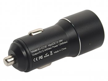 339 р. Устройство зарядное в прикуриватель 2USB 12V черное XO XO cc30 black  с доставкой в г. Кемерово. Увеличить фотографию 2