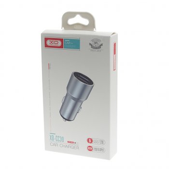 349 р. Устройство зарядное в прикуриватель 2USB 12V серое XO XO cc30 gray  с доставкой в г. Кемерово. Увеличить фотографию 3