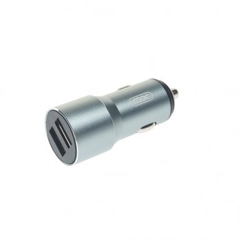 349 р. Устройство зарядное в прикуриватель 2USB 12V серое XO XO cc30 gray  с доставкой в г. Кемерово. Увеличить фотографию 1
