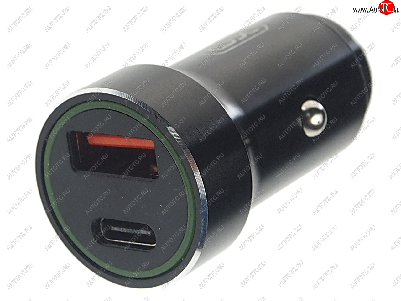 739 р. Устройство зарядное в прикуриватель 1USB + 1 Type C 12V черное XO XO cc32 black  с доставкой в г. Кемерово