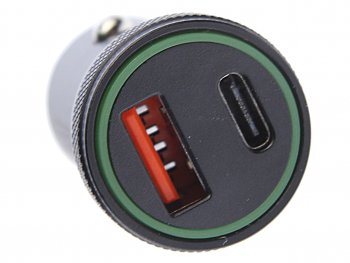 569 р. Устройство зарядное в прикуриватель 1USB + 1 Type C 12V черное XO XO cc33 black  с доставкой в г. Кемерово. Увеличить фотографию 3