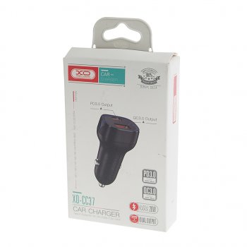 799 р. Устройство зарядное в прикуриватель 1USB + 1 Type C 12V черное XO XO cc37 black  с доставкой в г. Кемерово. Увеличить фотографию 3