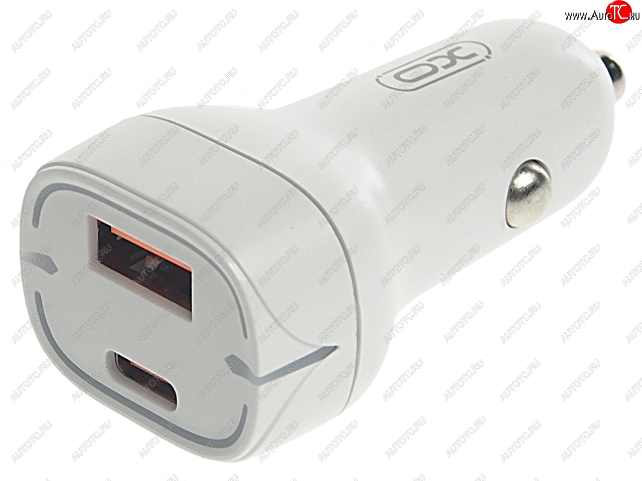 739 р. Устройство зарядное в прикуриватель 1USB + 1 Type C 12V белое XO XO cc37 white  с доставкой в г. Кемерово