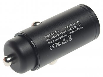 499 р. Устройство зарядное в прикуриватель 1USB 12V черное XO XO cc39 black  с доставкой в г. Кемерово. Увеличить фотографию 2