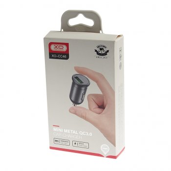 599 р. Устройство зарядное в прикуриватель 1USB 12V серое XO XO cc46 gray  с доставкой в г. Кемерово. Увеличить фотографию 3