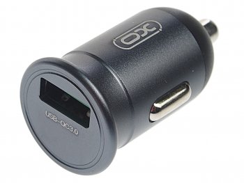 599 р. Устройство зарядное в прикуриватель 1USB 12V серое XO XO cc46 gray  с доставкой в г. Кемерово. Увеличить фотографию 1