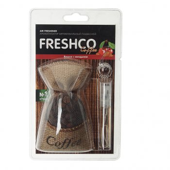 329 р. Ароматизатор подвесной гранулы (вишня и миндаль) мешочек с кофе COFFEE FRESHCO FRESHCO cf-03  с доставкой в г. Кемерово. Увеличить фотографию 1