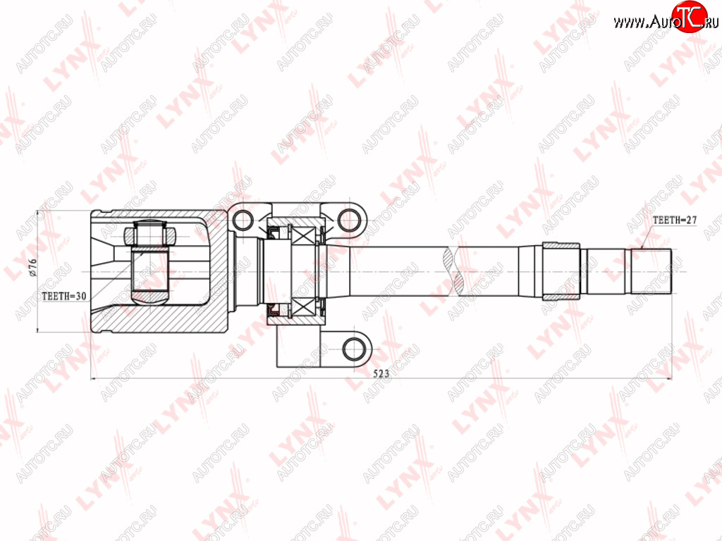 6 649 р. ШРУС внутренний HONDA Stream (01-) передний правый LYNX LYNX ci3404  с доставкой в г. Кемерово