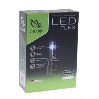 2 899 р. Лампа светодиодная 12V H4 P43t 3000Lm бокс (2шт.) CLEARLIGHT CLEARLIGHT clflxledh4  с доставкой в г. Кемерово. Увеличить фотографию 2