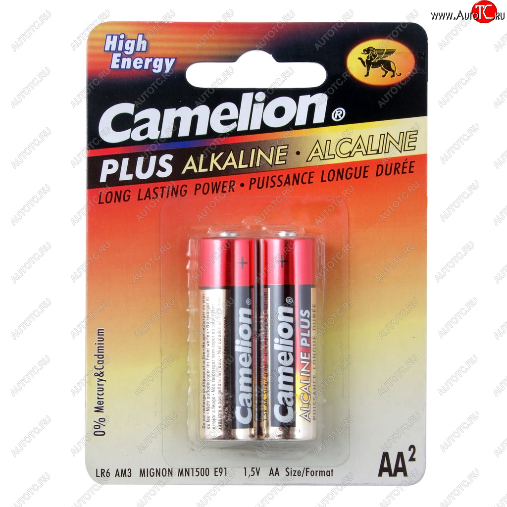 140 р. Батарейка AA LR6 1.5V блистер (2шт.) Alkaline Plus CAMELION CAMELION c-lr6p(2)бл  с доставкой в г. Кемерово