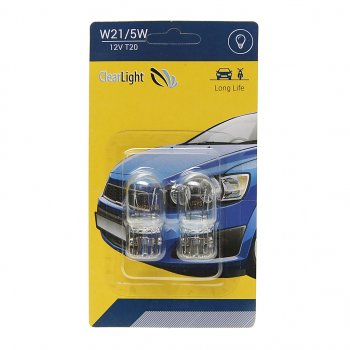 130 р. Лампа 12V W215W W3x16q блистер (2шт.) CLEARLIGHT CLEARLIGHT cl-w215w-12v 2b  с доставкой в г. Кемерово. Увеличить фотографию 1