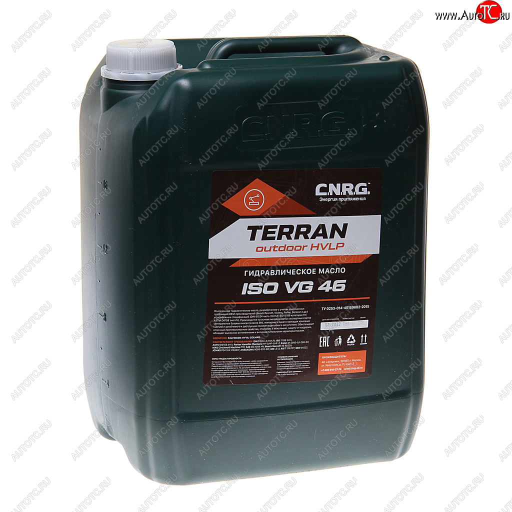 5 999 р. Масло гидравлическое Terran Outdoor HVLP 46 20л CNRG CNRG cnrg-007-0020  с доставкой в г. Кемерово