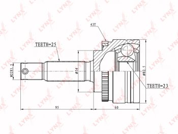 3 179 р. ШРУС наружный MITSUBISHI Carisma LYNX LYNX co5515a  с доставкой в г. Кемерово. Увеличить фотографию 2