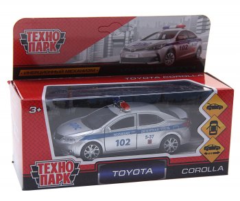 839 р. Модель автомобиля TOYOTA Corolla металлическая серая ТЕХНОПАРК ТЕХНОПАРК corolla-t  с доставкой в г. Кемерово. Увеличить фотографию 1