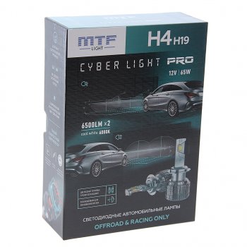8 249 р. Лампа светодиодная 12V H4 P43t бокс (2шт.) MTF MTF cp04k6  с доставкой в г. Кемерово. Увеличить фотографию 3