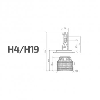 8 249 р. Лампа светодиодная 12V H4 P43t бокс (2шт.) MTF MTF cp04k6  с доставкой в г. Кемерово. Увеличить фотографию 5
