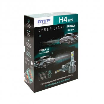 8 249 р. Лампа светодиодная 12V H4 P43t бокс (2шт.) MTF MTF cp04k6  с доставкой в г. Кемерово. Увеличить фотографию 9