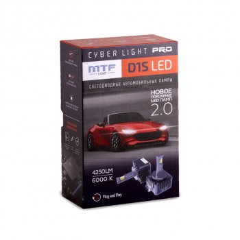 7 449 р. Лампа светодиодная 12V D1S 35W PK32d-2 4250lm 6000K (2шт.) MTF MTF cpd1k6  с доставкой в г. Кемерово. Увеличить фотографию 4