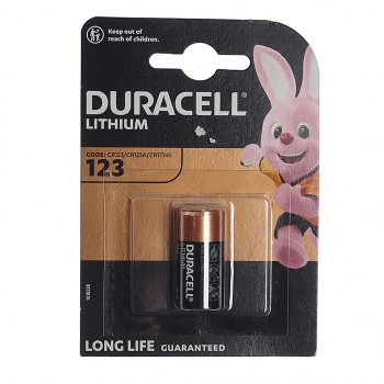 999 р. Батарейка CR123A ВС1 3V (фотоаппарат) блистер 1шт. Lithium High Power DURACELL DURACELL cr123-1bl hp  с доставкой в г. Кемерово. Увеличить фотографию 1