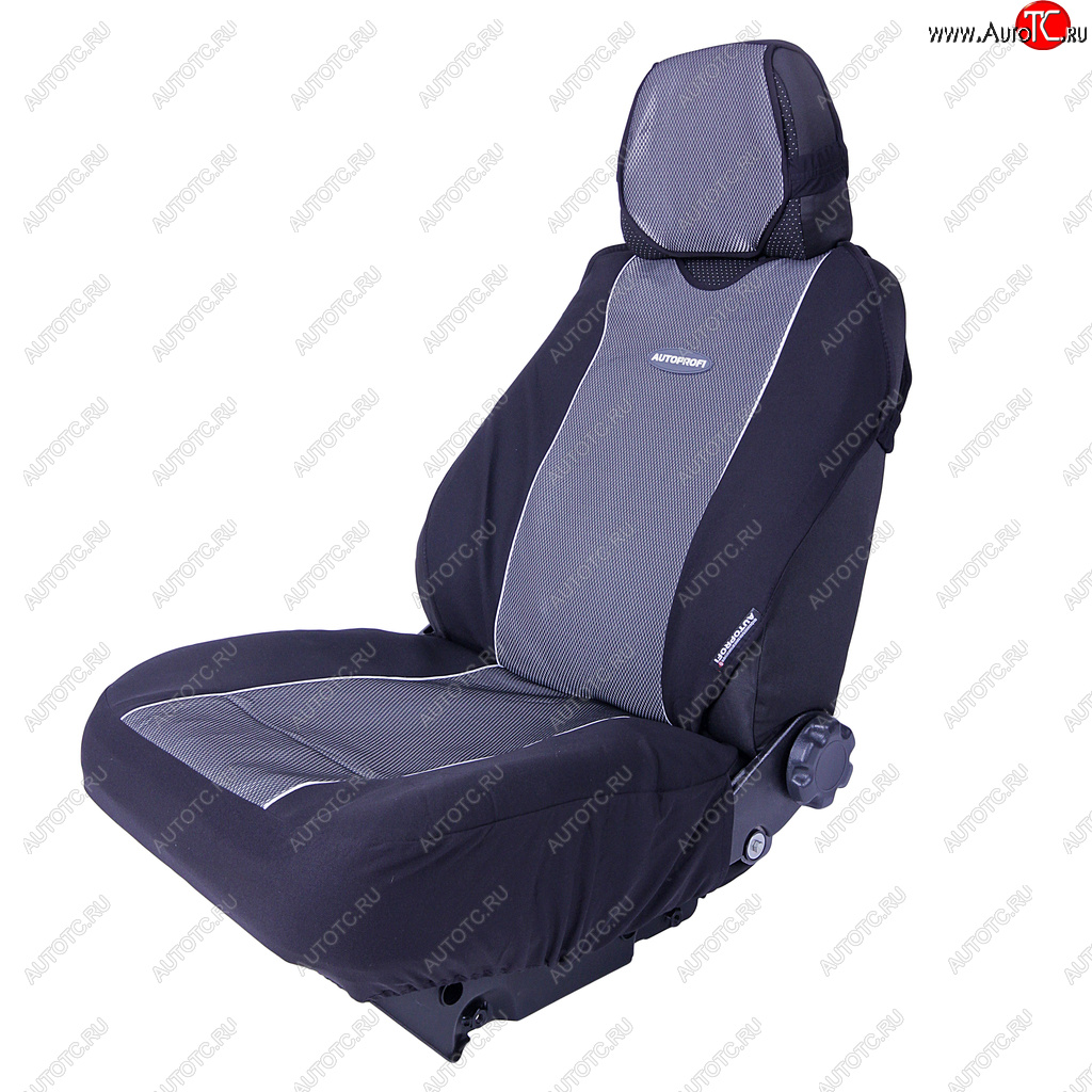 3 399 р. Универсальные чехлы сидений (майка, 7 предм., полиэстер) Carbon AUTOPROFI   (черно-серый)  с доставкой в г. Кемерово