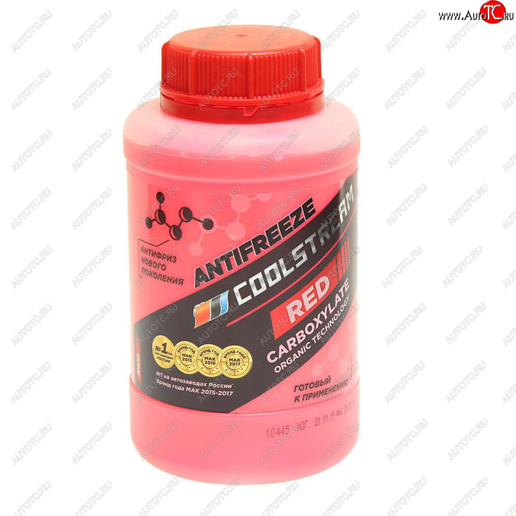 216 р. Антифриз красный -40C 0.9кг Red COOL STREAM COOL STREAM cs-010901-rd  с доставкой в г. Кемерово