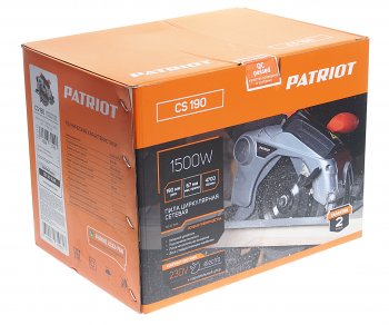 10 699 р. Пила циркулярная 1500Вт 190мм 4700обмин. PATRIOT PATRIOT cs190  с доставкой в г. Кемерово. Увеличить фотографию 5
