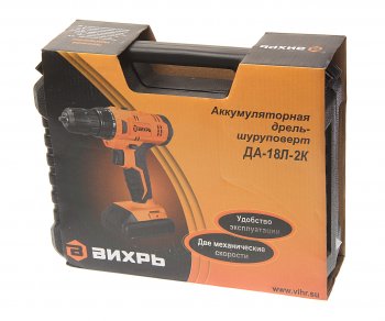 5 249 р. Дрель-шуруповерт с АКБ 18.0В 2.0Ач (2АКБ,кейс) ВИХРЬ ВИХРЬ да-18л-2к  с доставкой в г. Кемерово. Увеличить фотографию 4