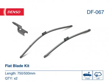 3 999 р. Щетка стеклоочистителя FORD Transit (14-) 750500мм бескаркасная комплект DENSO DENSO df-067  с доставкой в г. Кемерово. Увеличить фотографию 3