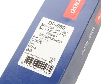 5 599 р. Щетка стеклоочистителя LEXUS NX 650400мм комплект DENSO DENSO df-080  с доставкой в г. Кемерово. Увеличить фотографию 3