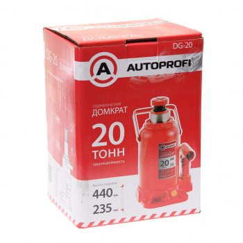 6 249 р. Домкрат бутылочный 20т 235-440мм AUTOPROFI AUTOPROFI dg-20  с доставкой в г. Кемерово. Увеличить фотографию 2