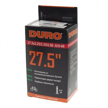 539 р. Камера велосипедная 27.5 27.5х2.252.50 автовентиль DURO DURO dhb01096  с доставкой в г. Кемерово. Увеличить фотографию 3