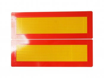 699 р. Табличка ДЛИННОМЕР 20х60см (2шт.) светоотражающая (призма) NO NAME длинномер 20х60  с доставкой в г. Кемерово. Увеличить фотографию 1
