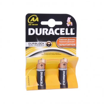 183 р. Батарейка AA LR6 1.5V картон 2шт. (цена за 1шт.) Alkaline Basic DURACELL DURACELL d-lr6n(2)бл  с доставкой в г. Кемерово. Увеличить фотографию 1
