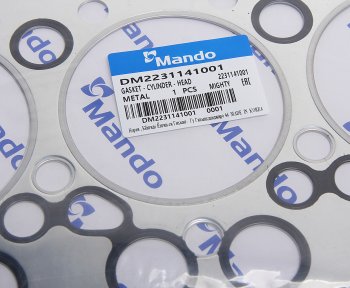 1 759 р. Прокладка головки блока HYUNDAI HD65,72,County дв.D4AL t=1.40мм (M) MANDO MANDO dm2231141001  с доставкой в г. Кемерово. Увеличить фотографию 2