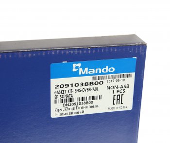 4 699 р. Прокладка двигателя HYUNDAI Sonata 5,Santa Fe (00-),Trajet (00-) (2.0) комплект (AF) MANDO MANDO dn2091038b00 MANDO dn2091038b00  с доставкой в г. Кемерово. Увеличить фотографию 9