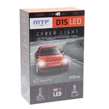 7 999 р. Лампа светодиодная 12V D1S 35W PK32d-2 бокс (2шт.) MTF MTF dpd1s6 MTF dpd1s6  с доставкой в г. Кемерово. Увеличить фотографию 3