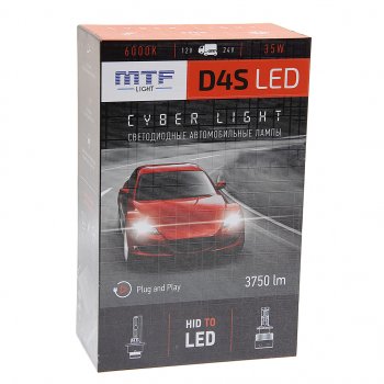 6 849 р. Лампа светодиодная 12V D4S 35W P32d-5 бокс (2шт.) MTF MTF dpd4s6  с доставкой в г. Кемерово. Увеличить фотографию 3
