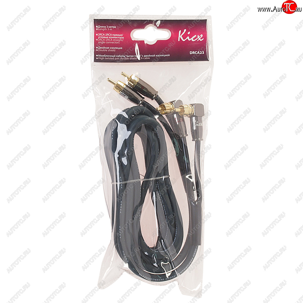 1 739 р. Кабель RCA 2х2 3м KICX KICX drca23  с доставкой в г. Кемерово