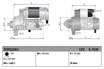 3 799 р. Стартер KAWASAKI DENSO DENSO dsn2083  с доставкой в г. Кемерово. Увеличить фотографию 4