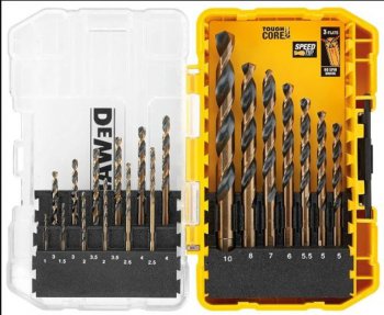 4 299 р. Набор сверл по металлу 1.0-10.0мм HSS (19шт.) DEWALT DEWALT dt70728-qz DEWALT dt70728-qz  с доставкой в г. Кемерово. Увеличить фотографию 1