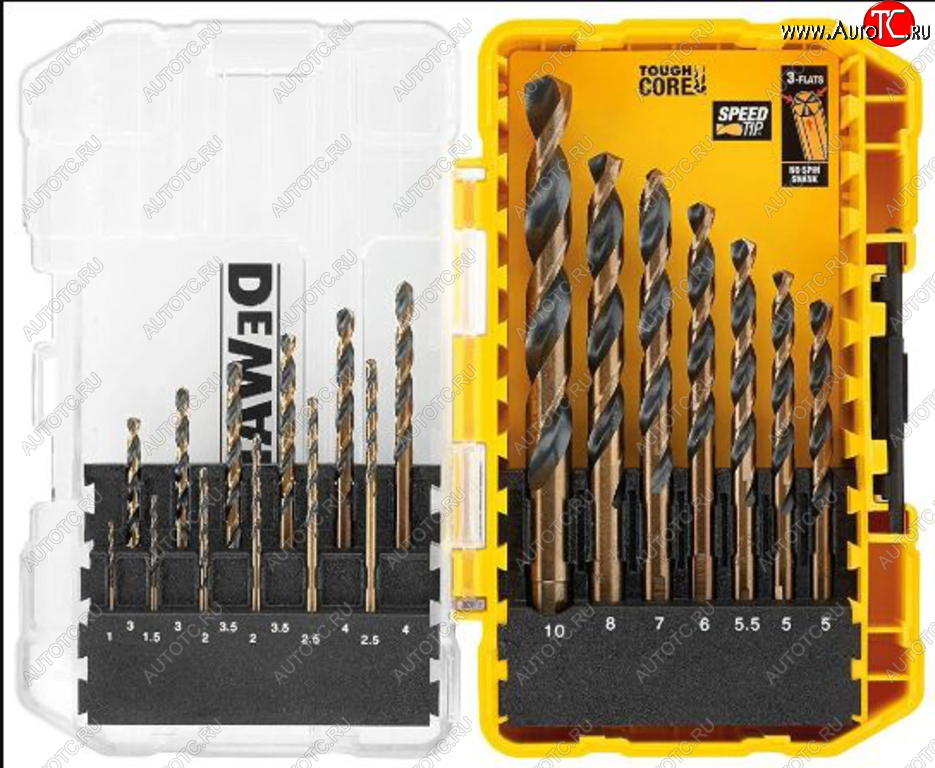 4 299 р. Набор сверл по металлу 1.0-10.0мм HSS (19шт.) DEWALT DEWALT dt70728-qz DEWALT dt70728-qz  с доставкой в г. Кемерово